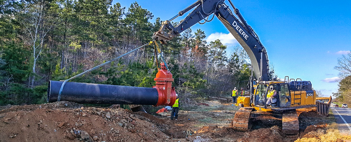 Richland Creek Reservoir – Finished and Raw Water Mains