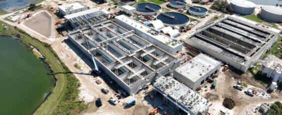 Arial photo of Bee Ridge Water Reclamation Facility Expansion & Conversion to Advanced Water Treatment