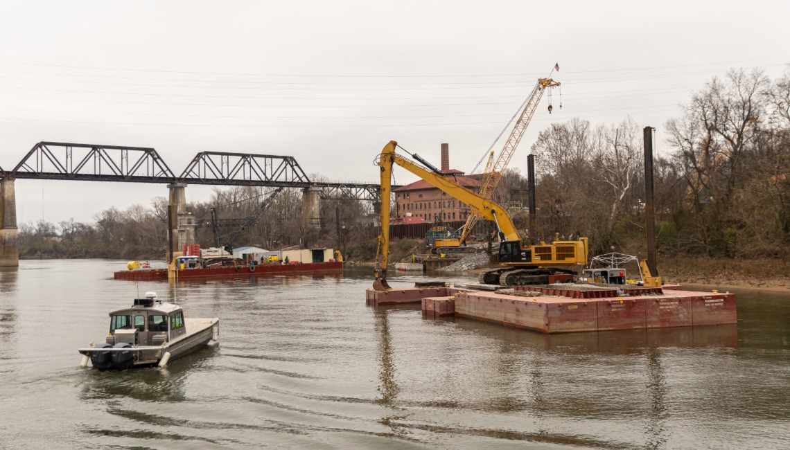Omohundro WTP Mass Excavation, Tunneling, and Intakes river view