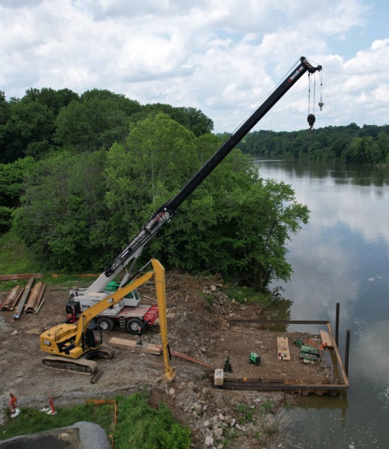 Omohundro WTP Mass Excavation, Tunneling, and Intakes aerial