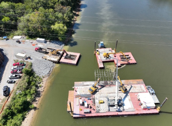 Omohundro WTP Mass Excavation, Tunneling, and Intakes aerial