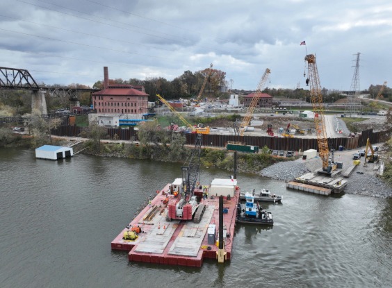 Omohundro WTP Mass Excavation, Tunneling, and Intakes aerial view